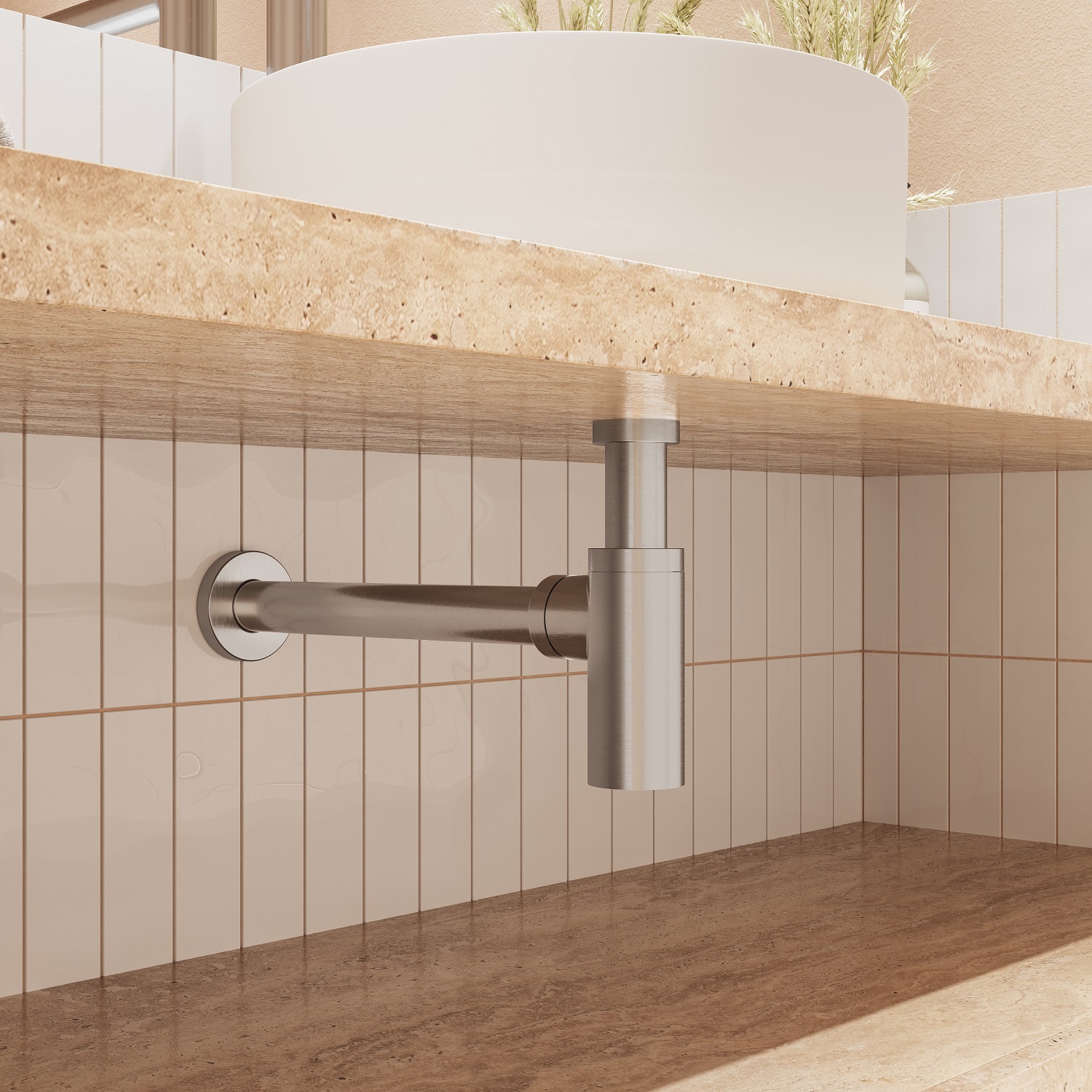 Купить Сифон для раковины IDDIS Optima Home бутылочный матовый хром OPTBC00i84