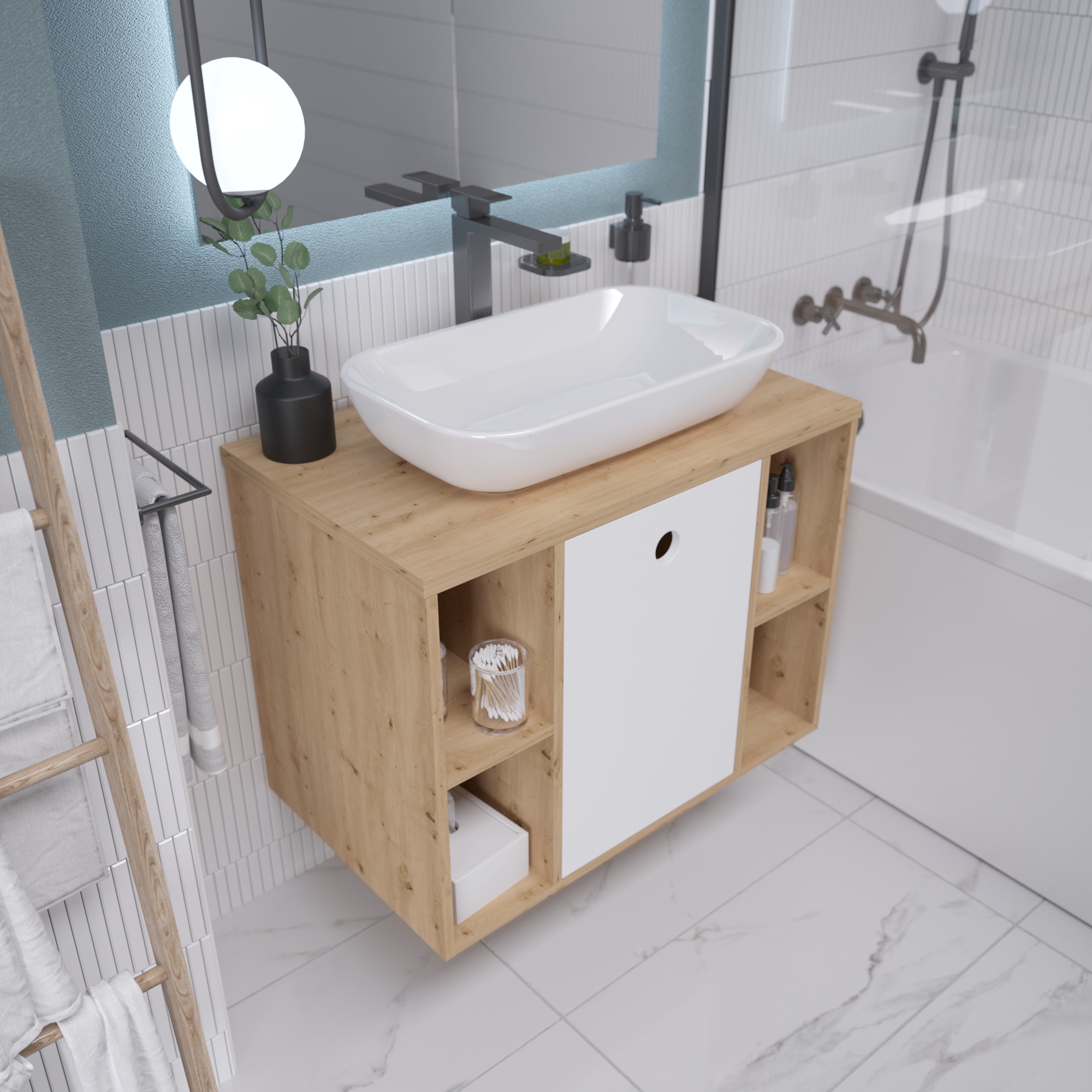 Купить Тумба ЭКОНОМ/ECOnomical 80П 1Д белый