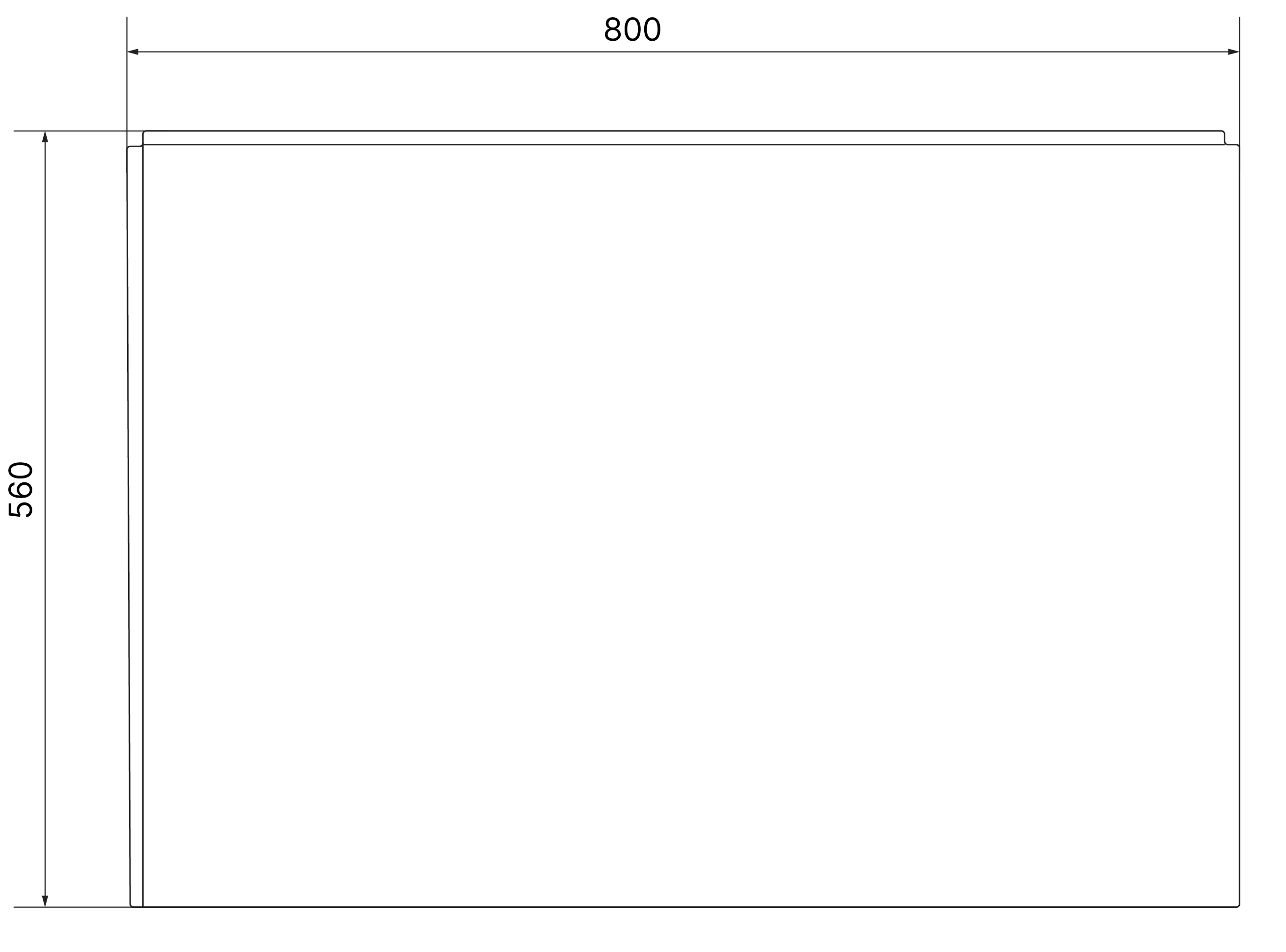 Панель ФЛЭТ/FLAT 800 L бок