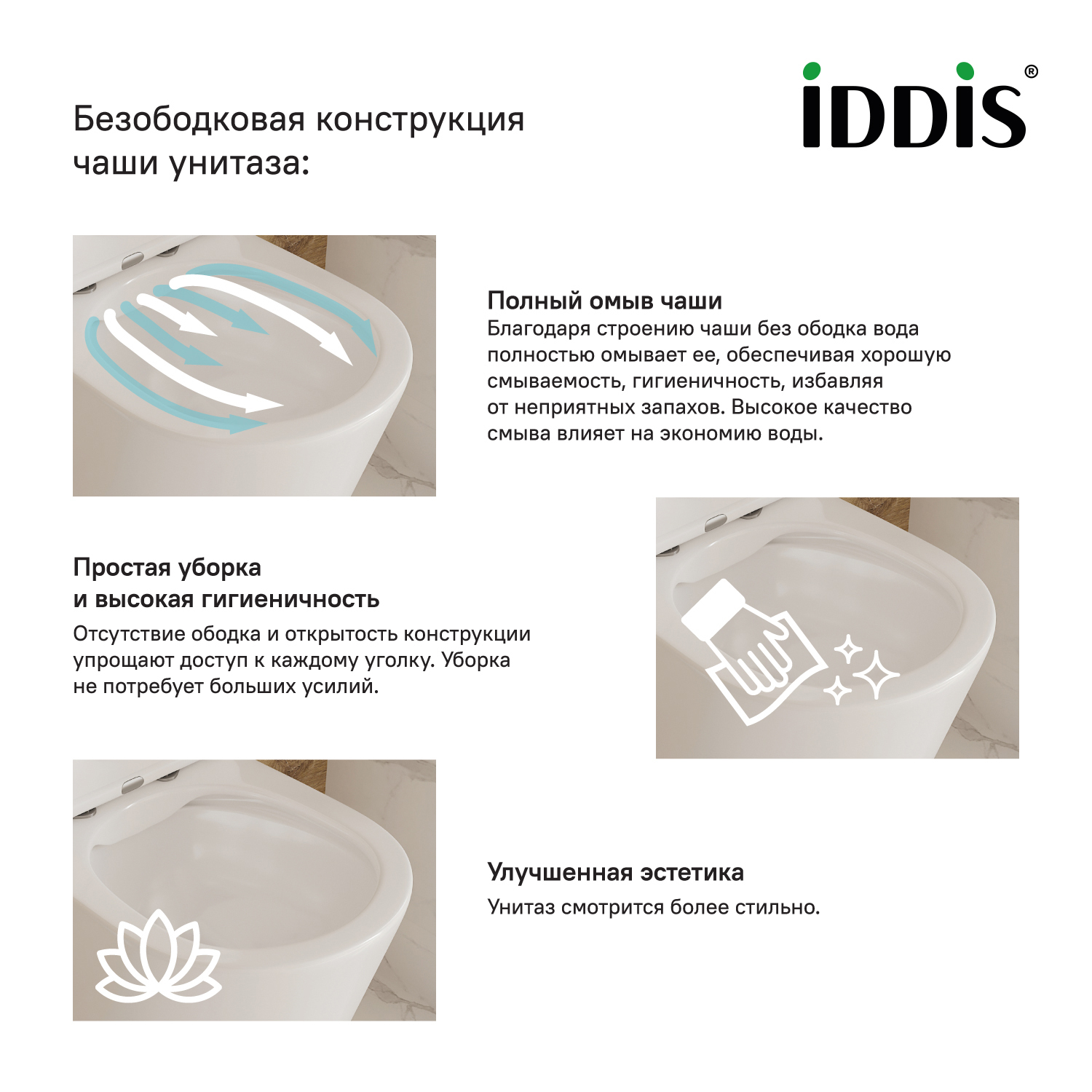 Купить Унитаз подвесной IDDIS Bridge безободковый BRIRDSEi25