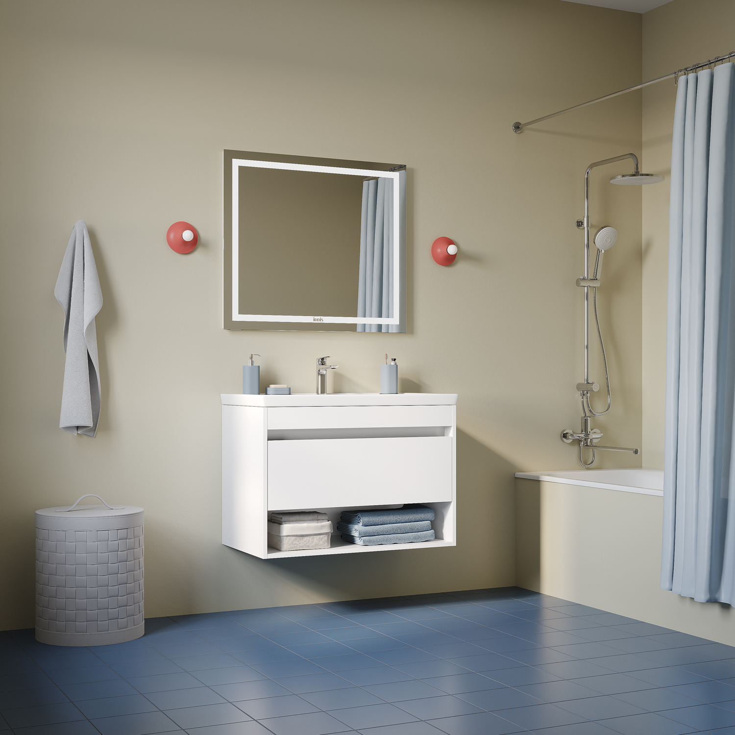 Купить Смеситель для ванны IDDIS Зодиак X с длинным изливом ZDXSBL2i10WA